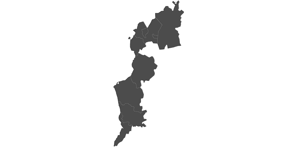 Burgenland Karte mit Bezirken