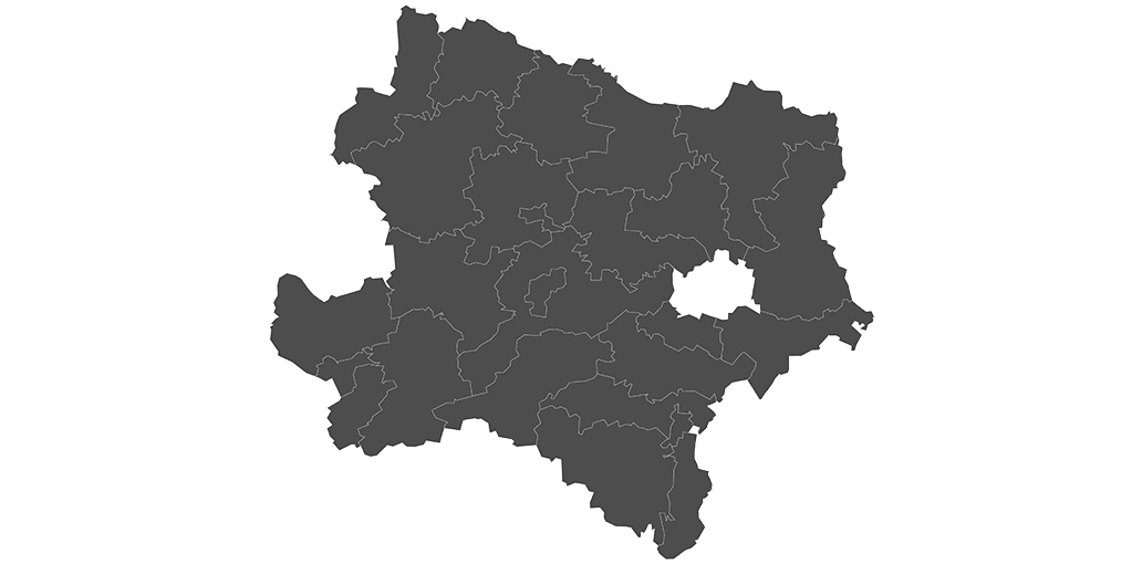 Niederösterreich Karte mit Bezirken