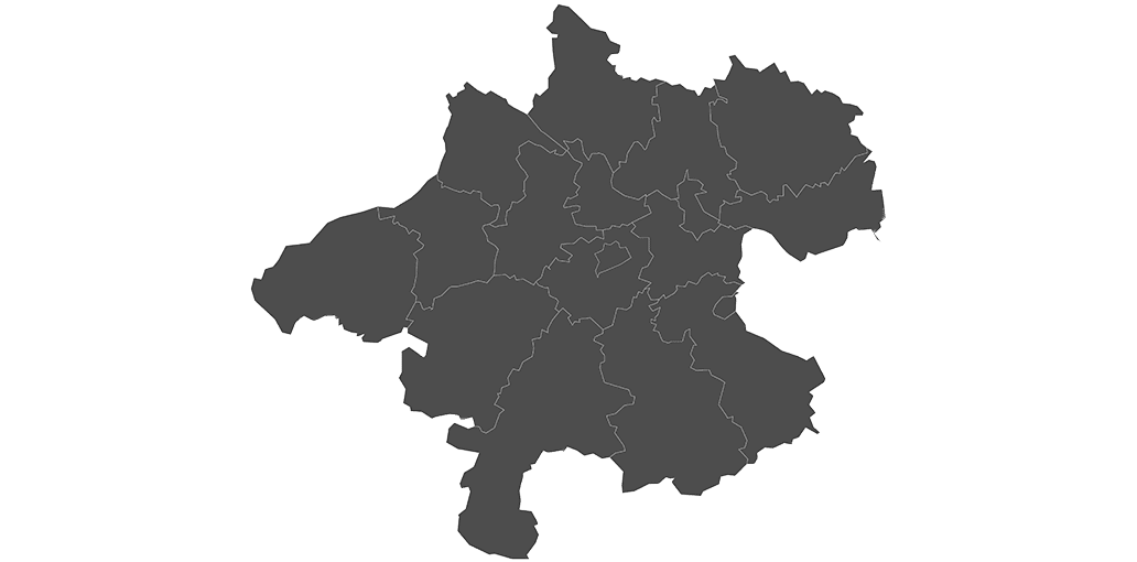 Oberösterreich Karte mit Bezirken