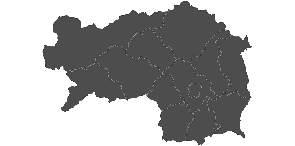 Steiermark Karte mit Bezirken